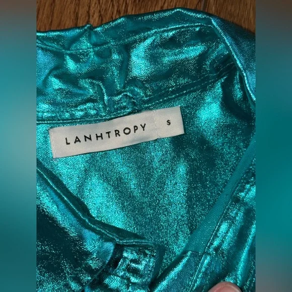 Lanhtropy San Marino Teal Button-Up Shirt - Picture 3 of 4
